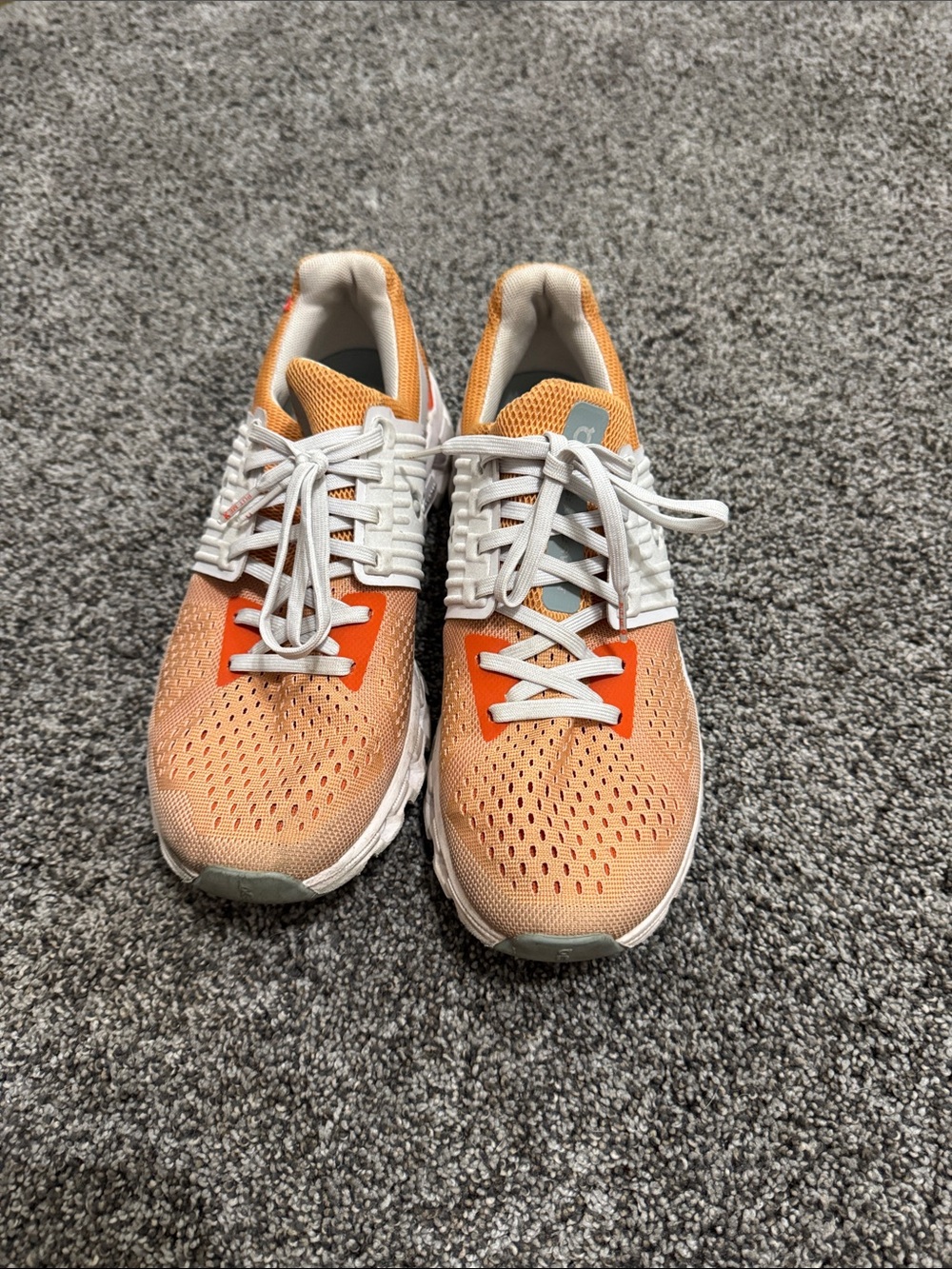 Women's Lightweight Orange Mesh Sneakers